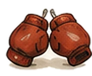Boxing gloves hanging idle