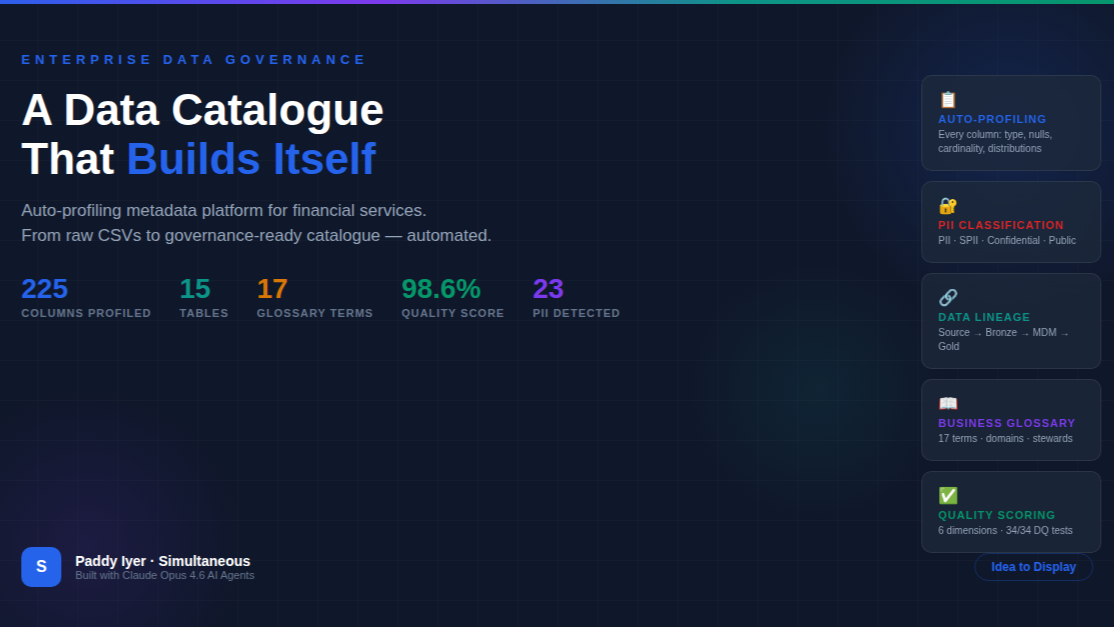A Data Catalogue That Builds Itself