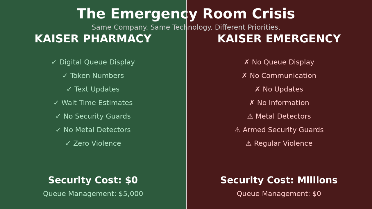 The Emergency Room Crisis: Kaiser Permanente Knows Exactly How to Fix This—They Just Choose Not To