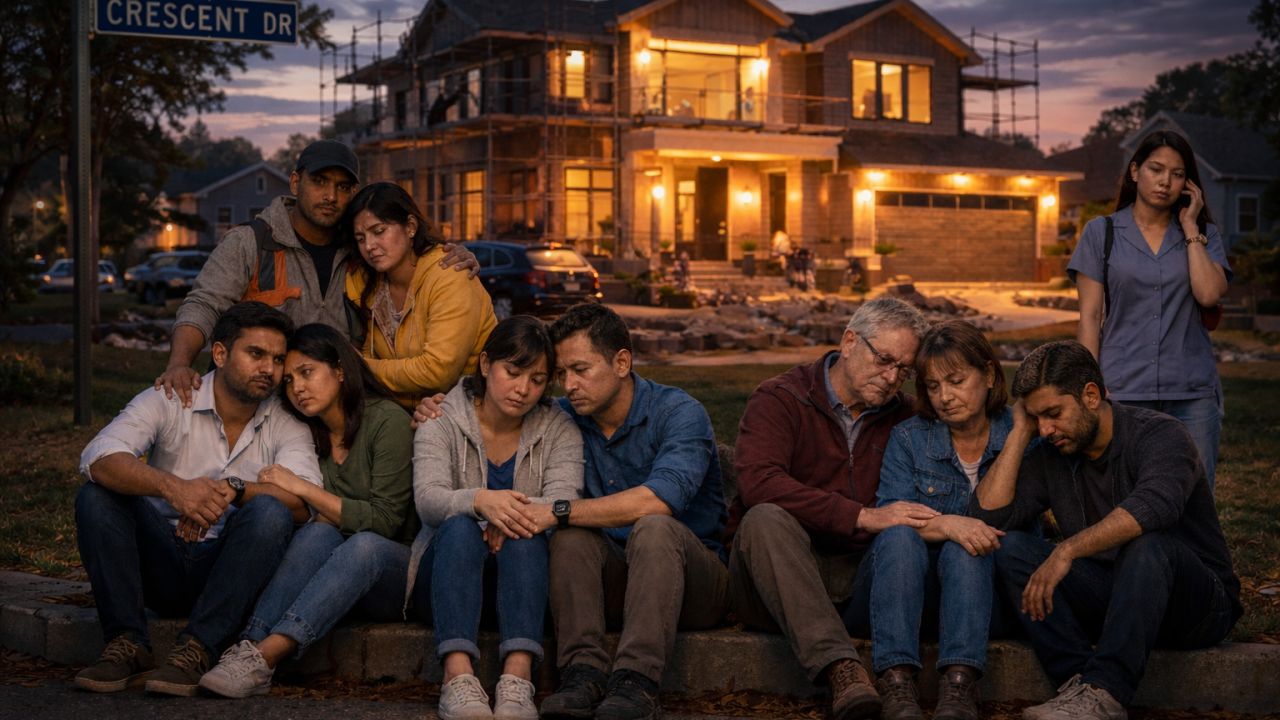 One House Under Construction. Five Families Falling Apart.